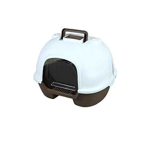 Caja de arena para gatos Arena for gatos caja de alimentos for mascotas arena for gatos caja, Easy Clean completamente cerrado Gatos Aseo, reducir la basura dispersión Hasta el 95% de la litera Houset