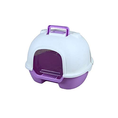 Caja de arena para gatos Arena for gatos caja de alimentos for mascotas arena for gatos caja, Easy Clean completamente cerrado Gatos Aseo, reducir la basura dispersión Hasta el 95% de la litera Houset