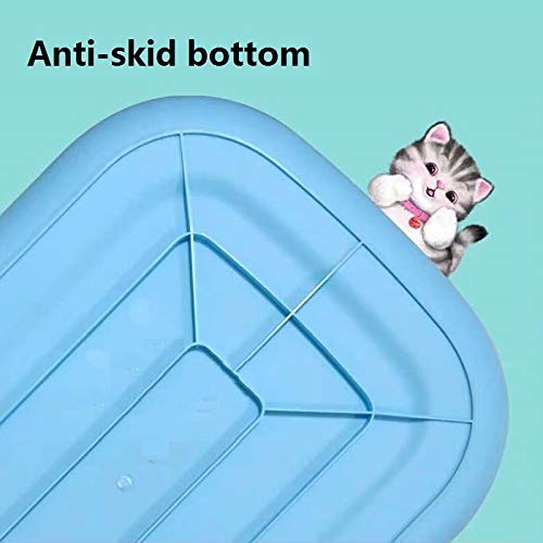Caja de arena para gatos Arena for gatos caja de alimentos for mascotas Gran Tamaño de la litera del gato caja, Easy Clean completamente cerrado WC gato, reducir la basura dispersión Hasta el 95% de l