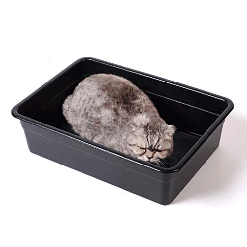 Caja de arena para gatos Camada grande abierto del gato Pan, fácil limpieza Litterbox Diseñado por los propietarios de gatos con bandeja perro gato caja de arena del gato del perro casero de la cuchar