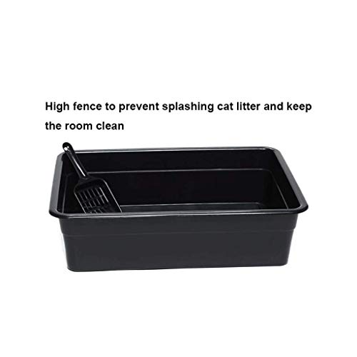 Caja de arena para gatos Camada grande abierto del gato Pan, fácil limpieza Litterbox Diseñado por los propietarios de gatos con bandeja perro gato caja de arena del gato del perro casero de la cuchar