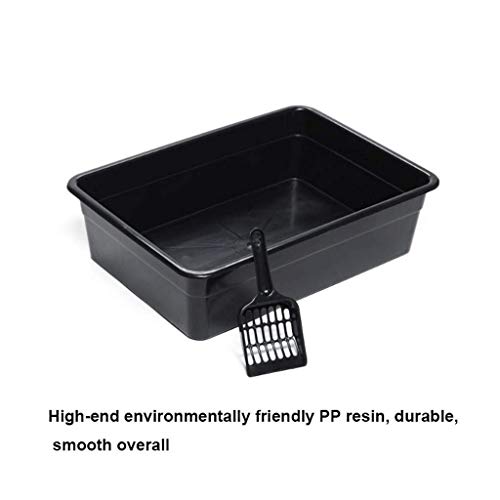 Caja de arena para gatos Camada grande abierto del gato Pan, fácil limpieza Litterbox Diseñado por los propietarios de gatos con bandeja perro gato caja de arena del gato del perro casero de la cuchar