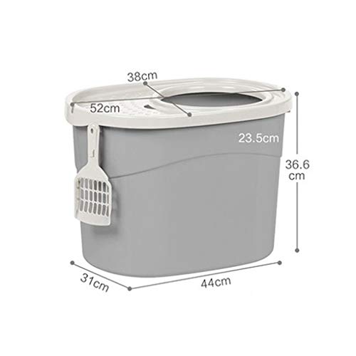 Caja de arena para gatos Personalidad de la moda Cat Aseo Suministros for mascotas Mascotas Gran Papelera de basura Cat Aseo Multicolor Opcional Caja de arena para gatos grande ( Color : Pink )