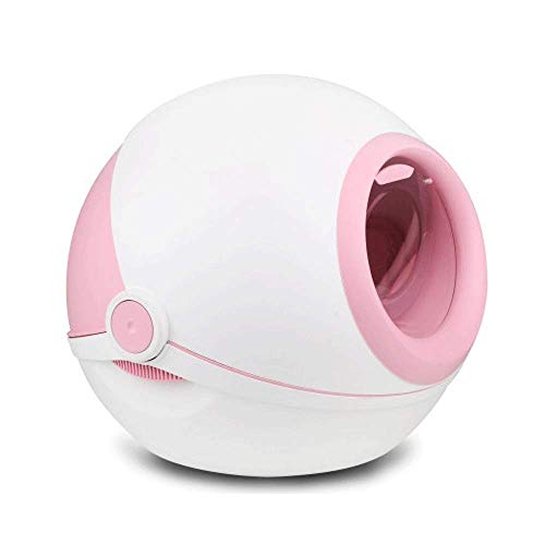 Caja de arena para gatos Tocador del gato completamente cerrado basura grandes de color rosa de una sola pieza fuentes del gato de color gris azulado alimentos for mascotas gato WC WC (Color: Azul)