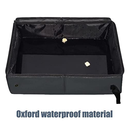 Caja de Arena Plegable para Gatos, Aseo Portátil para Gatos, Caja de Arena para Gatos Plegable, Bandeja de Arena para Gatos Plegable, para Viajes, Exteriores, Parque, Hogar (Gris)