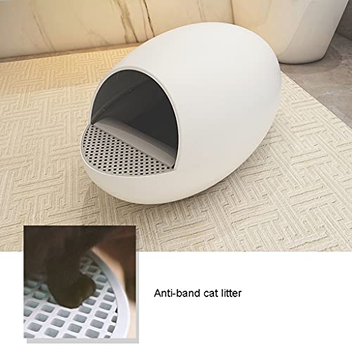 Caja de gato Forma de huevo CAJA AUTOMÁTICA CAJA DE LA LUCHA CAJA DE CAJA A prueba de salpicaduras a prueba de salpicaduras Suministros para mascotas de desodorante semicerrado Muebles de gato