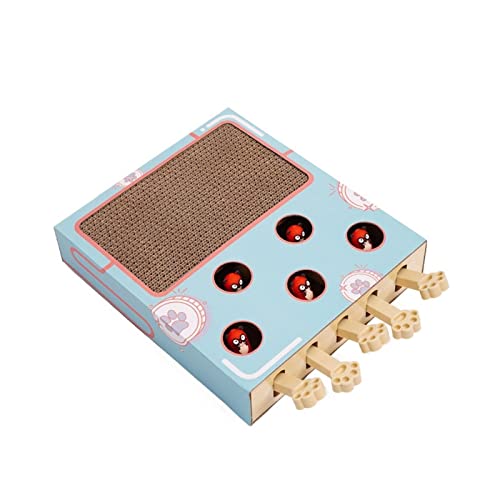 caja de música Nuevo PET 3 en 1 Hamster Solid Wood Toy Cat Toy Corrugado Cat Scratch Board Game Meow Toy Box Shake Music Cat Suplementos Cajas de música para niñas ( Color : Cat game toy box )
