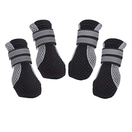 Calcetines Perro Protector De Los Zapatos De La Pata De La Atención De La Pata, Zapatos Transpirables De Malla Botas Suave Único Duraderos Botines Botas para Pequeños Perros Medianos
