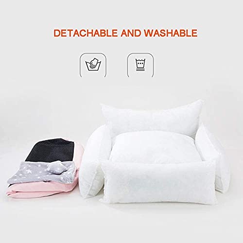 Cama cojín para mascotas Cama de gato for perros Lavable Cama for mascotas Colchón de algodón relleno Pista de perro con cremallera cerrando cubierta extraíble for perros gatos lavables Almohadilla pa