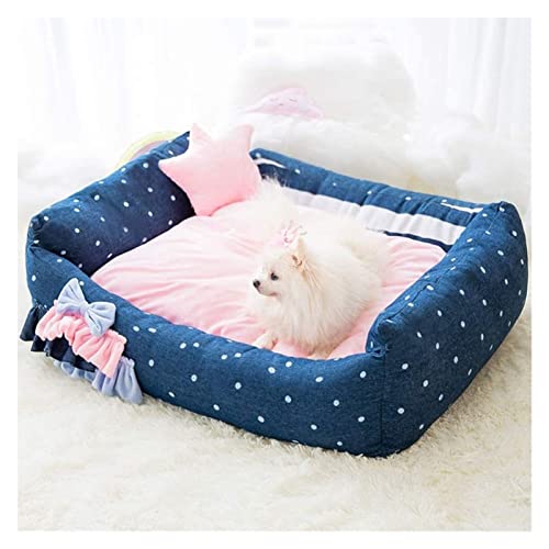 Cama cojín para mascotas Cama de gato for perros Lavable Cama for mascotas Colchón de algodón relleno Pista de perro con cremallera cerrando cubierta extraíble for perros gatos lavables Almohadilla pa