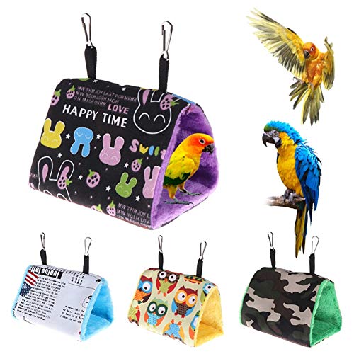 Cama Conejo Jaulas para Agapornis Choza para Loro, periquitos, periquitos, cacharros Budgie Juguetes Pájaro Suministros Pájaro de Invierno Cama Green,17