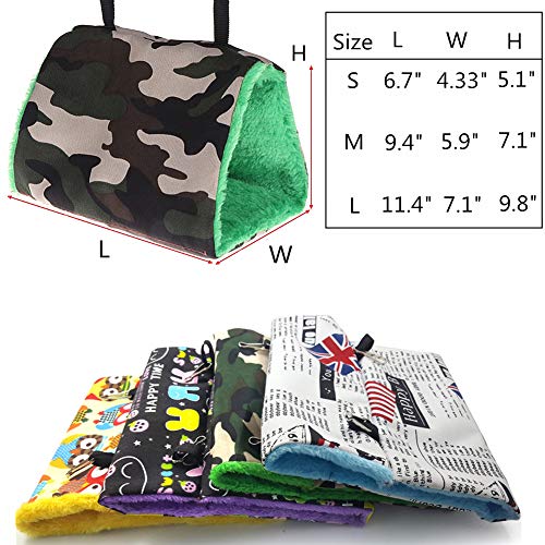 Cama Conejo Jaulas para Agapornis Choza para Loro, periquitos, periquitos, cacharros Budgie Juguetes Pájaro Suministros Pájaro de Invierno Cama Green,17