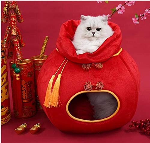 Cama De Perro Bolsa De La Fortuna Linda Mascota Gato Gatito Cama Casa Cachorro Mini Mascota Perro Cama Estera Gato Saco De Dormir Túnel Cueva Perrera