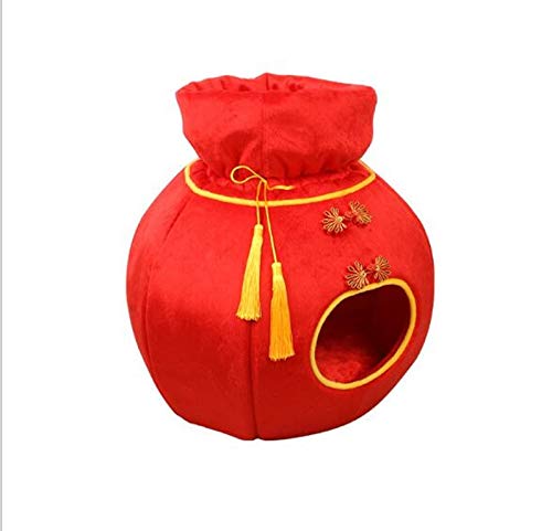 Cama De Perro Bolsa De La Fortuna Linda Mascota Gato Gatito Cama Casa Cachorro Mini Mascota Perro Cama Estera Gato Saco De Dormir Túnel Cueva Perrera