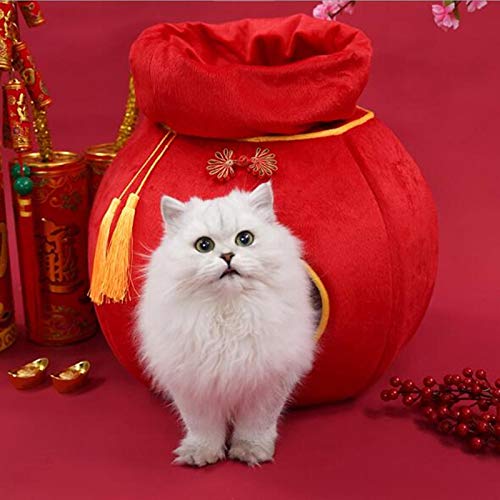 Cama De Perro Bolsa De La Fortuna Linda Mascota Gato Gatito Cama Casa Cachorro Mini Mascota Perro Cama Estera Gato Saco De Dormir Túnel Cueva Perrera