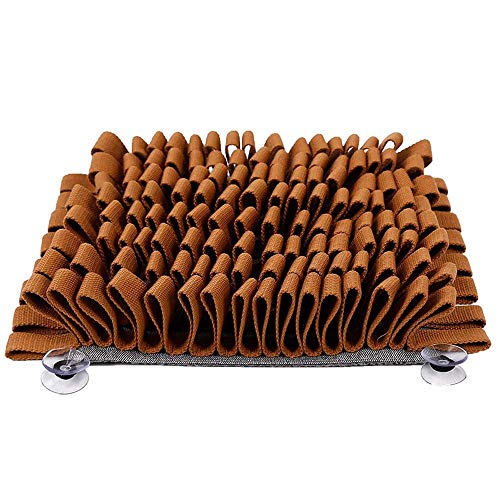 Cama de perro MGWA (Brown) Anti-sniffing Almohadilla De Mordedura De Perro Lento Manta Plato De Comida De Algodón Con Los Gatos Domésticos Y Perros Olfateando La Formación De Los Juguetes Educativos 2