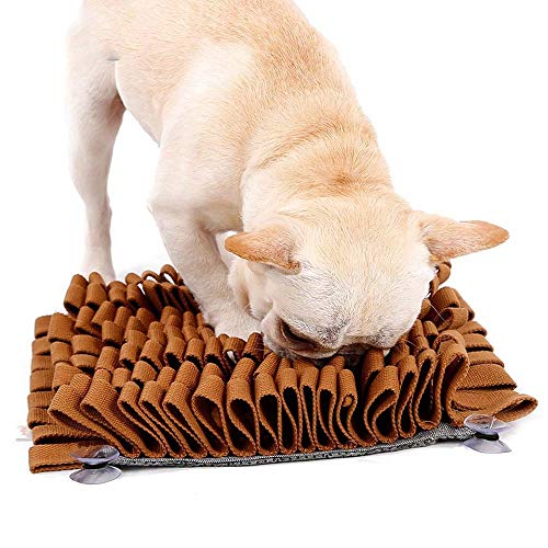 Cama de perro MGWA (Brown) Anti-sniffing Almohadilla De Mordedura De Perro Lento Manta Plato De Comida De Algodón Con Los Gatos Domésticos Y Perros Olfateando La Formación De Los Juguetes Educativos 2