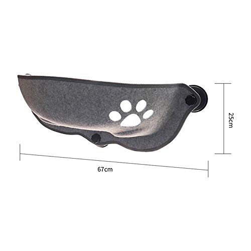 Cama del gato, gato Ventana perca Asiento ventana ventosas ahorro espacio descanso gato hamaca asiento animal doméstico estantes gato seguridad, proporcionando todo alrededor 360 ​​° Tomar el sol