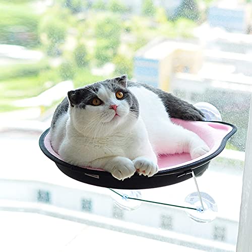 Cama Gatos Hamaca Gato Ventana Cama montada en la ventana para gatos Asiento solar Ventana Hamaca Percha Cojín Cama Estante colgante Asiento Hamaca para tomar el sol Taza de succión Nido colgante Ca