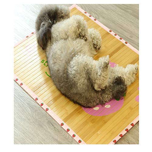 Cama Mascota Perro Gato Perro de refrigeración Mat - perro de hielo Ice Pad Gatos de seda de la perrera estera del animal doméstico cojín de enfriamiento fresca del verano estera de bambú respirable C