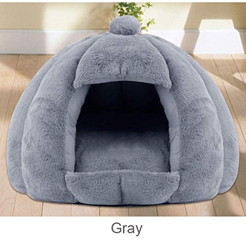 Cama para Mascotas Cama para Perros y Gatos Cueva Acogedora casa de iglú para Gatos Grandes Gatitos Perros pequeños Lugar Acogedor para Dormir para su Mascota (Color: Grey, Size: L)
