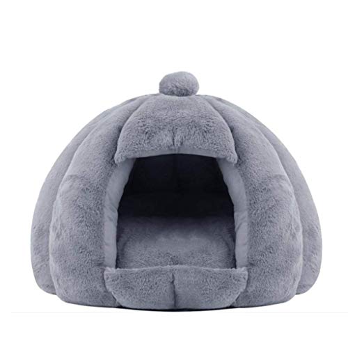 Cama para Mascotas Cama para Perros y Gatos Cueva Acogedora casa de iglú para Gatos Grandes Gatitos Perros pequeños Lugar Acogedor para Dormir para su Mascota (Color: Grey, Size: L)