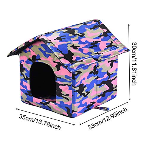 Cama para perro gato gato gato perro perro gato casero caseta para cachorro animal doméstico de gato para el invierno y para animales pequeños para el invierno y tejido Oxford impermeable