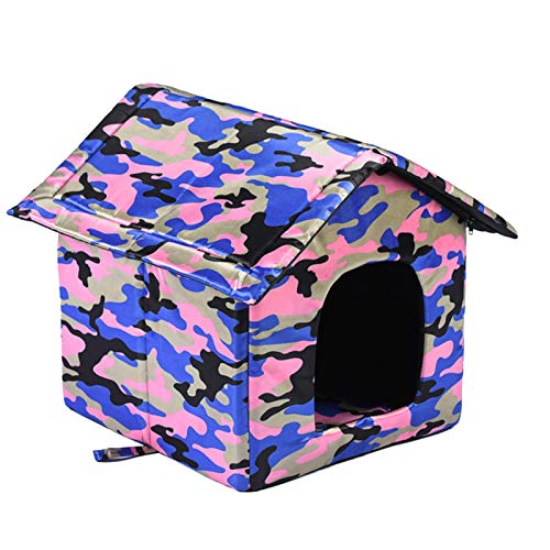 Cama para perro gato gato gato perro perro gato casero caseta para cachorro animal doméstico de gato para el invierno y para animales pequeños para el invierno y tejido Oxford impermeable