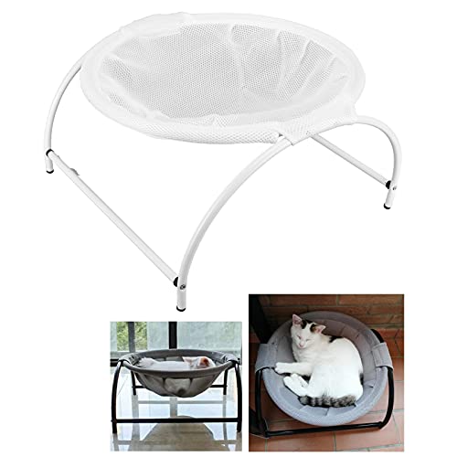 Cama para Perros, Suministros para Mascotas, Lavado a Máquina, Gato, Casa Colgante, Tela de Malla, Independiente, Gato, Cama para Gato para Dormir, para Scottish Fold, Bobtail Americano,(blanco)