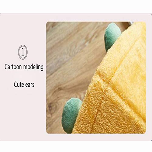Cama para Perros y Gatos Modelado de dibujos animados Casa de mascotas Portátil Cara grande Cama de gato Nido Cara caliente para mascotas Sofá mascota mullido Fondo antideslizante para gatos medianos