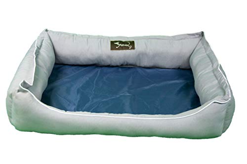 Cama para Perros y Gatos, Sofá para Perros/Gatos, Cesta para Perros/Gatos con Cojín Extraíble de Color Gris + Cama Palet Europeo NUEVOS A ESTRENAR (L, Colchoneta)
