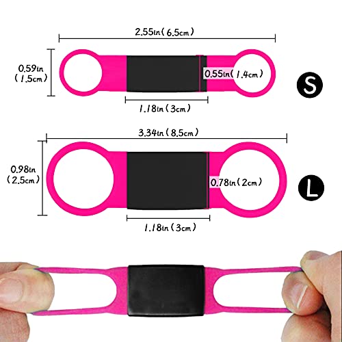 CAMAL Chapa Perro Grabada, 2 Piezas Placa de Identificación Personalizada para Perros y Gatos, Silenciosas Placas para Perros Grabadas Acero Inoxidable, Accesorios para Collares (Blanco, S)