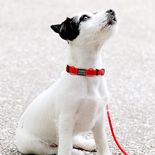 CAMAL Chapa Perro Grabada, 2 Piezas Placa de Identificación Personalizada para Perros y Gatos, Silenciosas Placas para Perros Grabadas Acero Inoxidable, Accesorios para Collares (Blanco, S)
