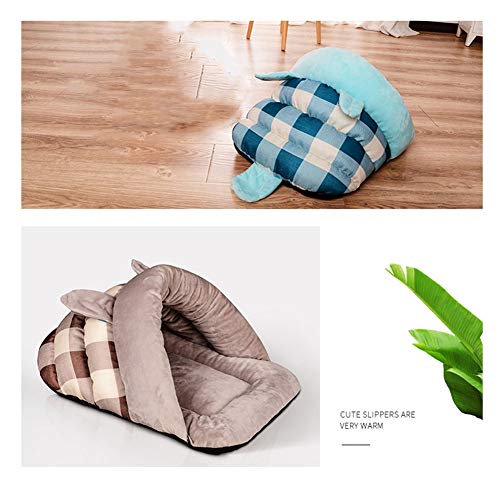 Camas de Mascotas Sofá Cama Del Animal Doméstico De La Forma Del Deslizador Del Gato Jerarquía Del Animal Doméstico Del Perrito Del Saco De Dormir Suaves Oídos De Conejo Mascota Cueva For Perros Lavab