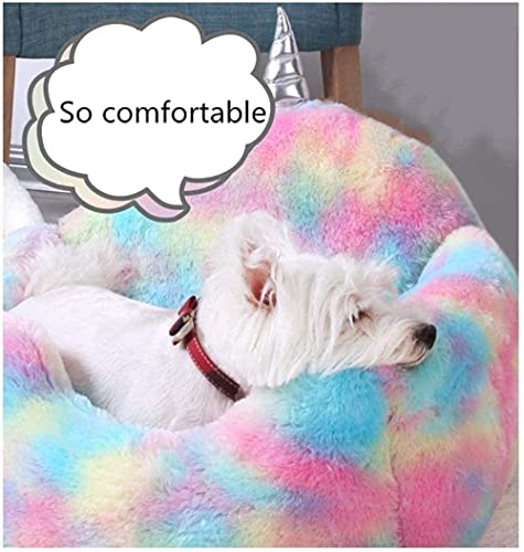 Camas para perros Forma de unicornio Cama para gatos Cama para perros Cojín de animales lavable Elegante con borde Suave Mimoso Invierno Interior Piel Perros medianos pequeños Canasta rectangular para