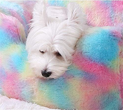 Camas para perros Forma de unicornio Cama para gatos Cama para perros Cojín de animales lavable Elegante con borde Suave Mimoso Invierno Interior Piel Perros medianos pequeños Canasta rectangular para