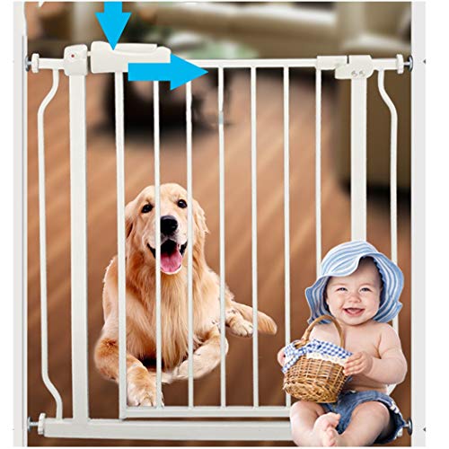 Caminar A Través De La Cerca Del Bebé Puerta Metálica Extensible Seguridad Del Animal Doméstico Con La Extensión De Cierre Automático De La Presión Del Montaje De Barandas For La Casa Escaleras Puerta