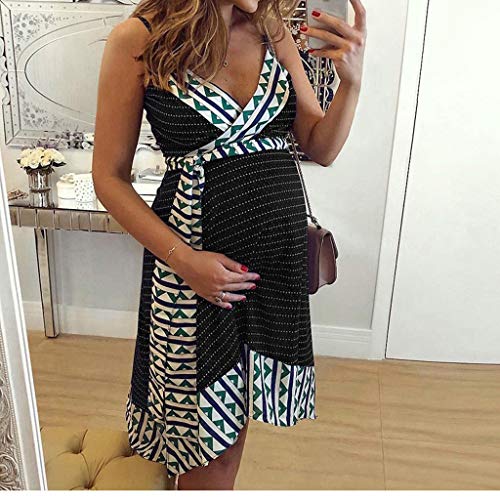 Camisón Lactancia Mujer Ropa de Dormir Premamá Hospital Vestido de Maternidad Embarazo Pijama Embarazadas Camisones Embarazada sin Mangas
