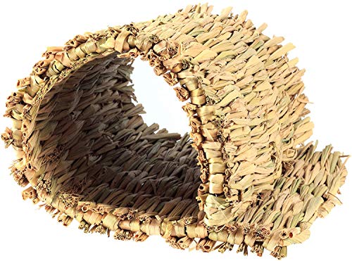 CAMITER 5pcs Alfombra de césped para Animales pequeños, Natural Tejida a Mano, Juguete masticable para hámsters, Conejos, Loros, cobayas y Hurones