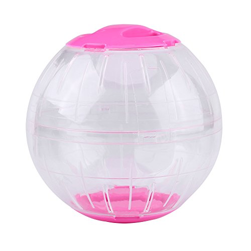 Candeon Ejercicio de hámster 3 Colores 12 cm Plástico Pequeña Mascota hámster Jerbo Juguete Actividad para Correr Bola de Ejercicio(PINCK)