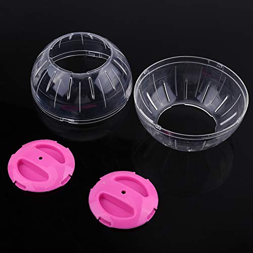 Candeon Ejercicio de hámster 3 Colores 12 cm Plástico Pequeña Mascota hámster Jerbo Juguete Actividad para Correr Bola de Ejercicio(PINCK)