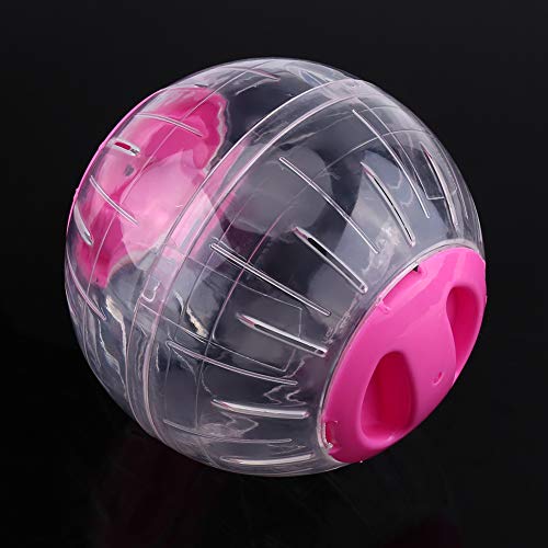 Candeon Ejercicio de hámster 3 Colores 12 cm Plástico Pequeña Mascota hámster Jerbo Juguete Actividad para Correr Bola de Ejercicio(PINCK)