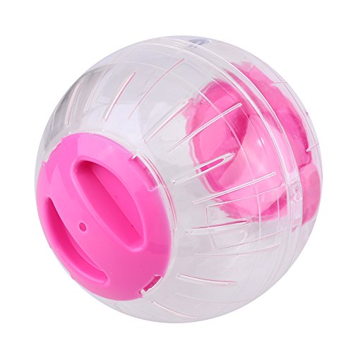 Candeon Ejercicio de hámster 3 Colores 12 cm Plástico Pequeña Mascota hámster Jerbo Juguete Actividad para Correr Bola de Ejercicio(PINCK)