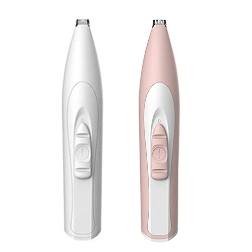 CandyT Máquina de peluquería para Perros y Mascotas, Recortadora de Carga USB eléctrica para Mascotas, Gatos, Perros, Cara, Orejas, Orejas, Pelo, afeitadora de bajo Ruido (Blanco 160 * 30 * 26 mm)