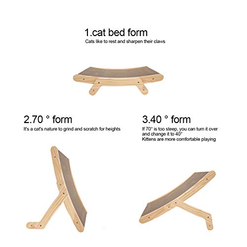 Cartón Corrugado para Gatos, Cama para Dormir para Gatos de Papel Corrugado reciclable, Grueso Duradero para Mascotas