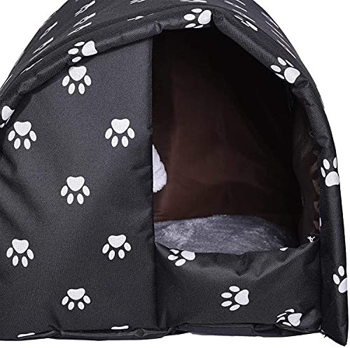 Casa de gatos para gatos al aire libre en invierno, casas de gatos al aire libre para gatos Feral resistente a la intemperie, casa de gatos engrosada resistente a la intemperie plegable