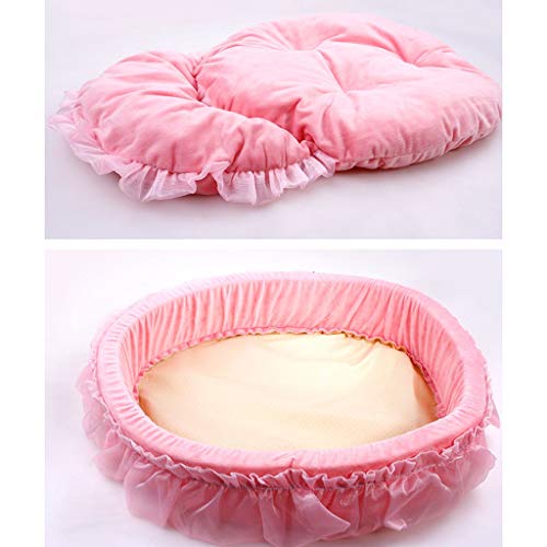 casa de mascotas Cama del animal doméstico suave for mascotas perro gato y del animal doméstico del gato del perrito de princesa Heart Arcos elegante del cordón Una cama cama del animal doméstico cali