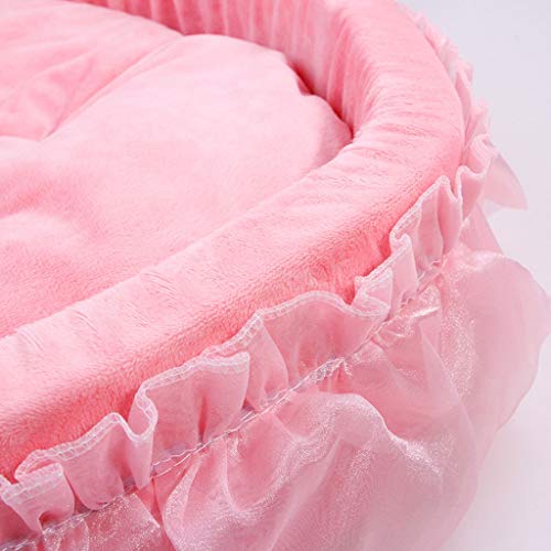 casa de mascotas Cama del animal doméstico suave for mascotas perro gato y del animal doméstico del gato del perrito de princesa Heart Arcos elegante del cordón Una cama cama del animal doméstico cali