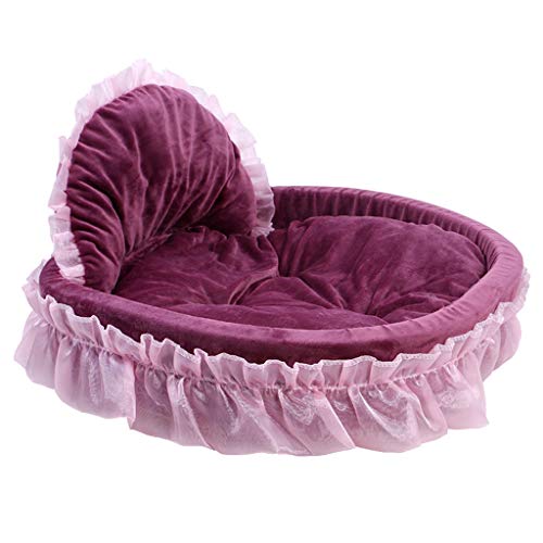 casa de mascotas Cama del animal doméstico suave for mascotas perro gato y del animal doméstico del gato del perrito de princesa Heart Arcos elegante del cordón Una cama cama del animal doméstico cali