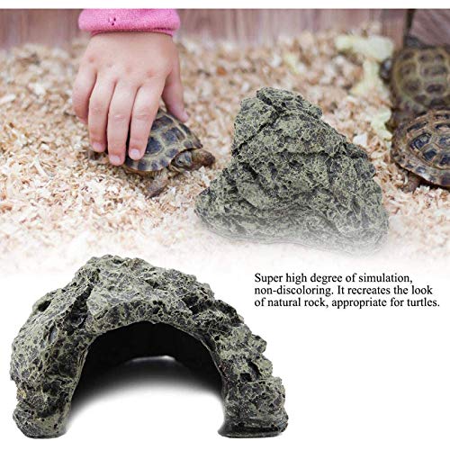 Casa Gran Tortuga Tortugas Tortuga Cueva Cueva Casa De Los Reptiles para La Decoración del Ornamento De La Rana Reptil Zoo Aquarium,Rock Cave 02